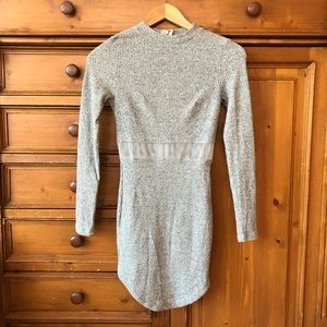 Long Sleeve Ribbed Bodycon Knit Dress